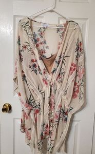 Plus size Floral Kimono
